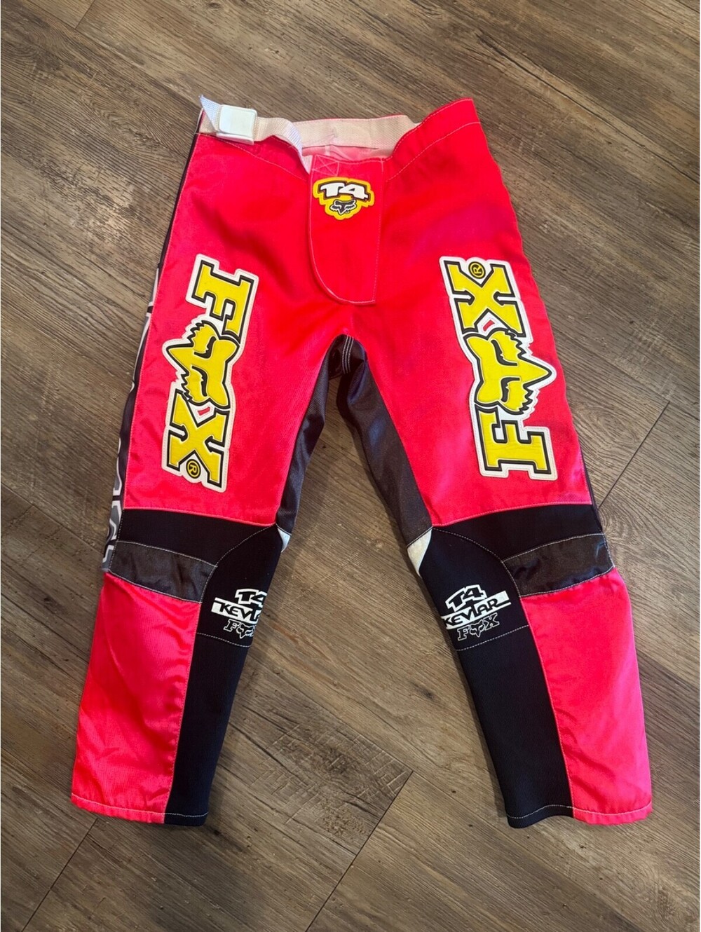 Vintage 90s Fox Racing T4 Motocross Pants Youth 24 Multicolor Shiny
